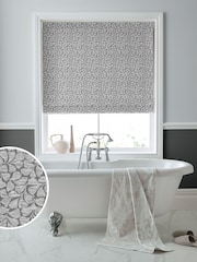 Laura Ashley Grey Maidenhair Woven Made To Measure Roman Blinds - Image 1 of 6