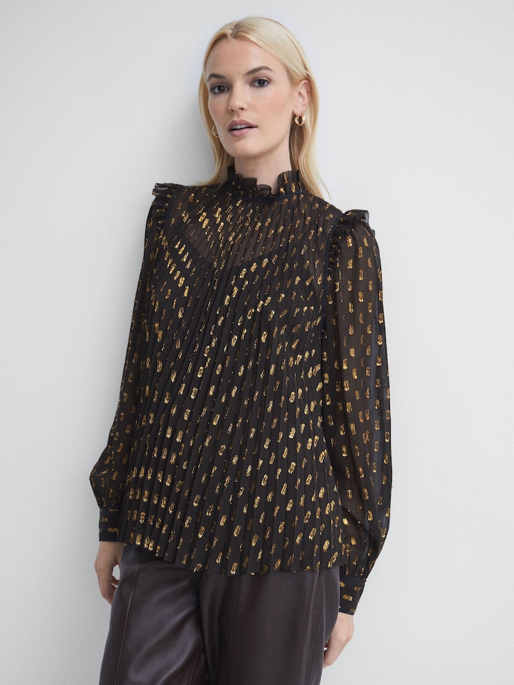 Florere Sheer Ruffle Blouse - Image 1 of 6