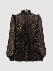 Florere Sheer Ruffle Blouse - Image 2 of 6