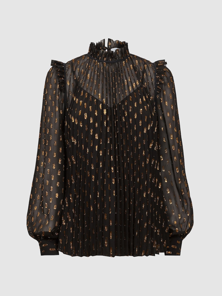 Florere Sheer Ruffle Blouse - Image 2 of 6