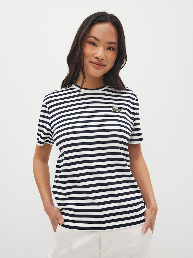 Lacoste Striped Oversized T-Shirt - Image 1 of 4