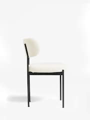 Set of 2 Casual Bouclé Oyster Aleia Dining Chairs - Image 6 of 6