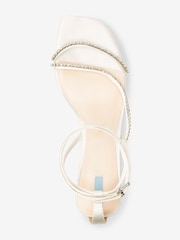 Ivory Ivory Forever Comfort Wedding Jewel and Pearl Low Bridal Sandals - Image 7 of 8