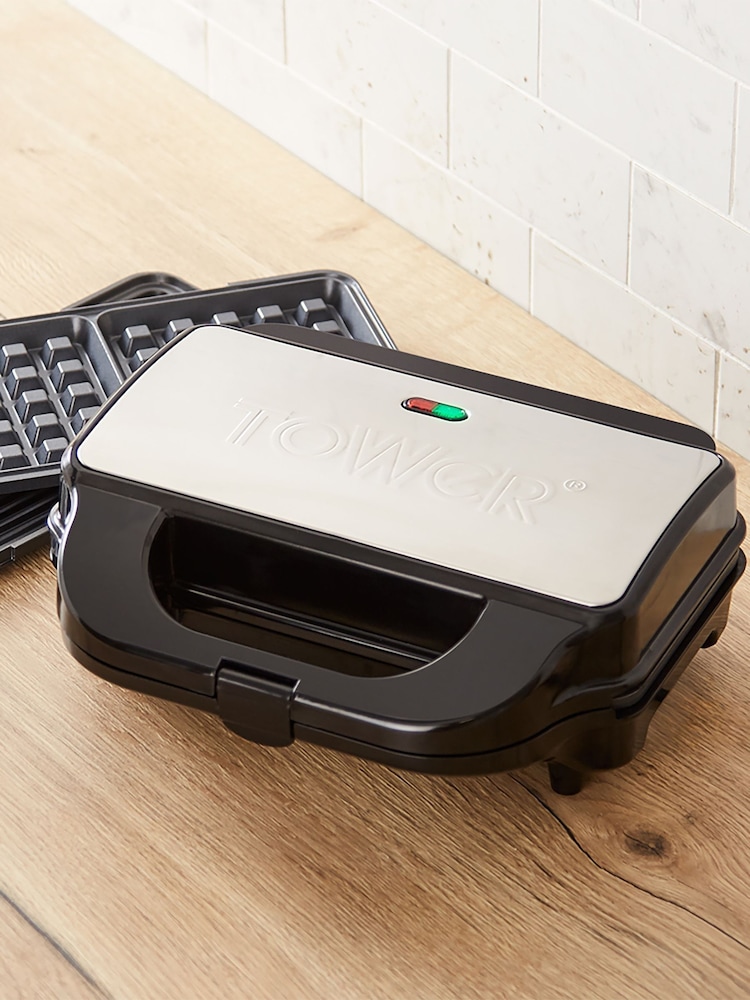 Tower Silver 3-in-1 Deep Fill Sandwich Maker - Image 1 of 8