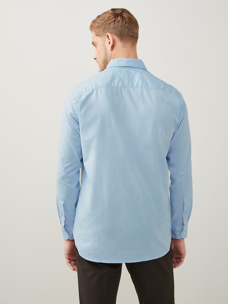 Tommy Hilfiger Blue Core Flex Poplin Regular Fit Shirt - Image 2 of 7