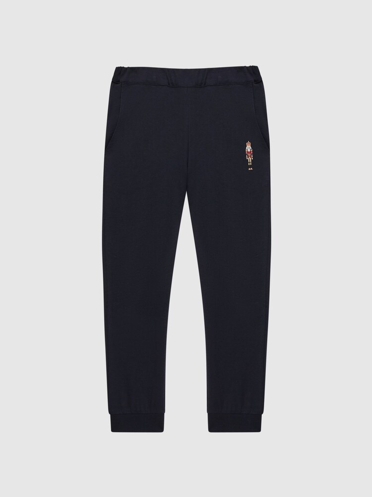 Reiss Navy Andy Senior Embroidered King Nightwear Bottoms - Image 2 of 6