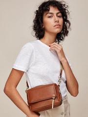 Whistles Brown Bibi Cross-Body Bag - Image 1 of 4
