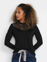 Cream Slim Fit Trulla Jersey Blouse - Image 1 of 6