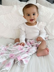 aden + anais Natural Ma Fleur Large 100% Cotton Muslin Blankets 2 Pack - Image 3 of 5