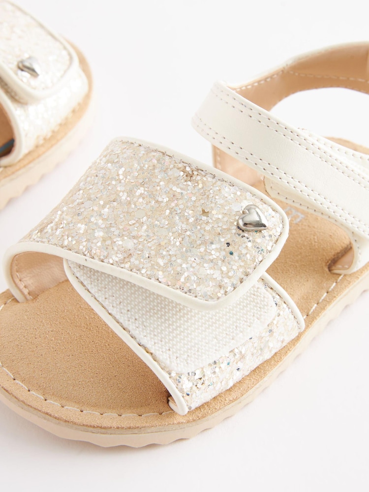 White Glitter Sandals - Image 5 of 5