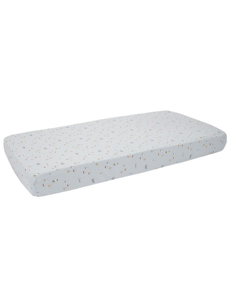 Little Dutch Blue Sailors Bay 100% Cotton Fitted Bassinet Sheet - Image 1 of 2