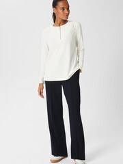 Hobbs Cream Kelsey Tunic Top - Image 3 of 4