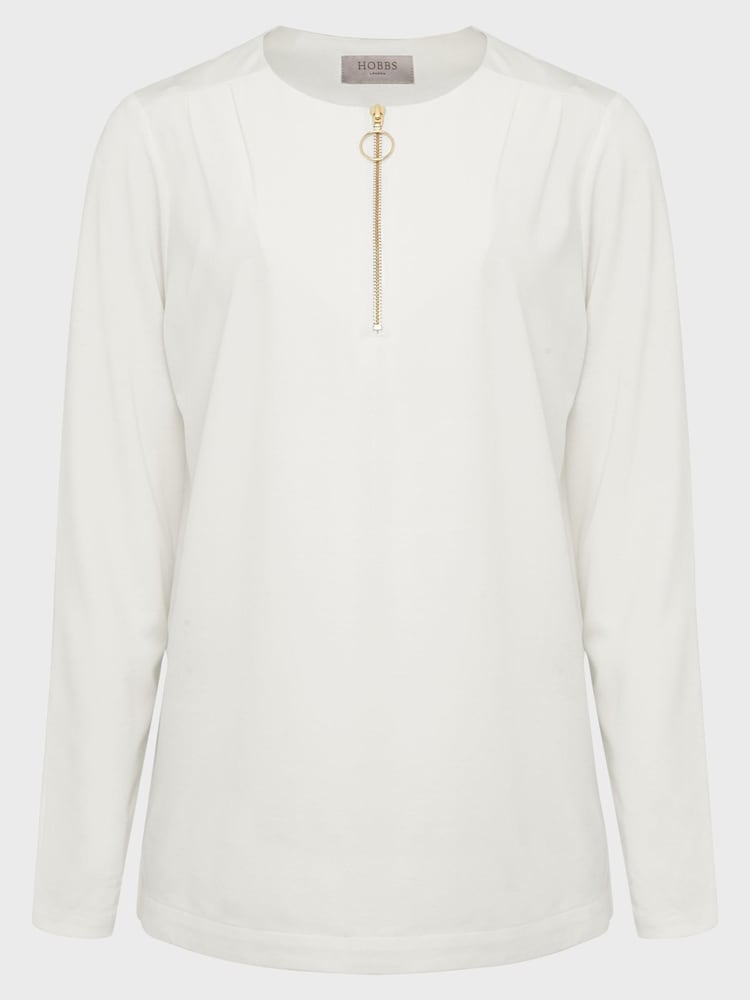 Hobbs Cream Kelsey Tunic Top - Image 4 of 4