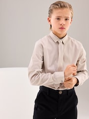 Stone Long Sleeve Smart Trimmed Shirt (3-16yrs) - Image 3 of 8