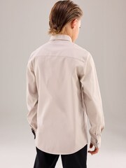 Stone Long Sleeve Smart Trimmed Shirt (3-16yrs) - Image 4 of 8