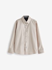 Stone Long Sleeve Smart Trimmed Shirt (3-16yrs) - Image 7 of 8