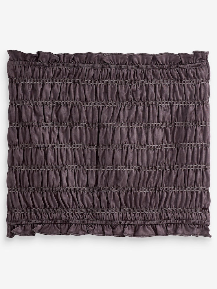 Chocolate Brown Frill Shirred Bandeau Top - Image 5 of 5 Chocolate Brown Frill Shirred Bandeau Top - Image 5 of 5