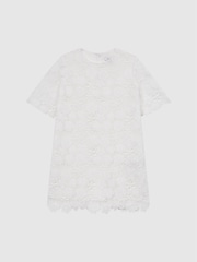 Reiss Ivory Susie 9-12 yrs Lace T-Shirt Dress - Image 2 of 7