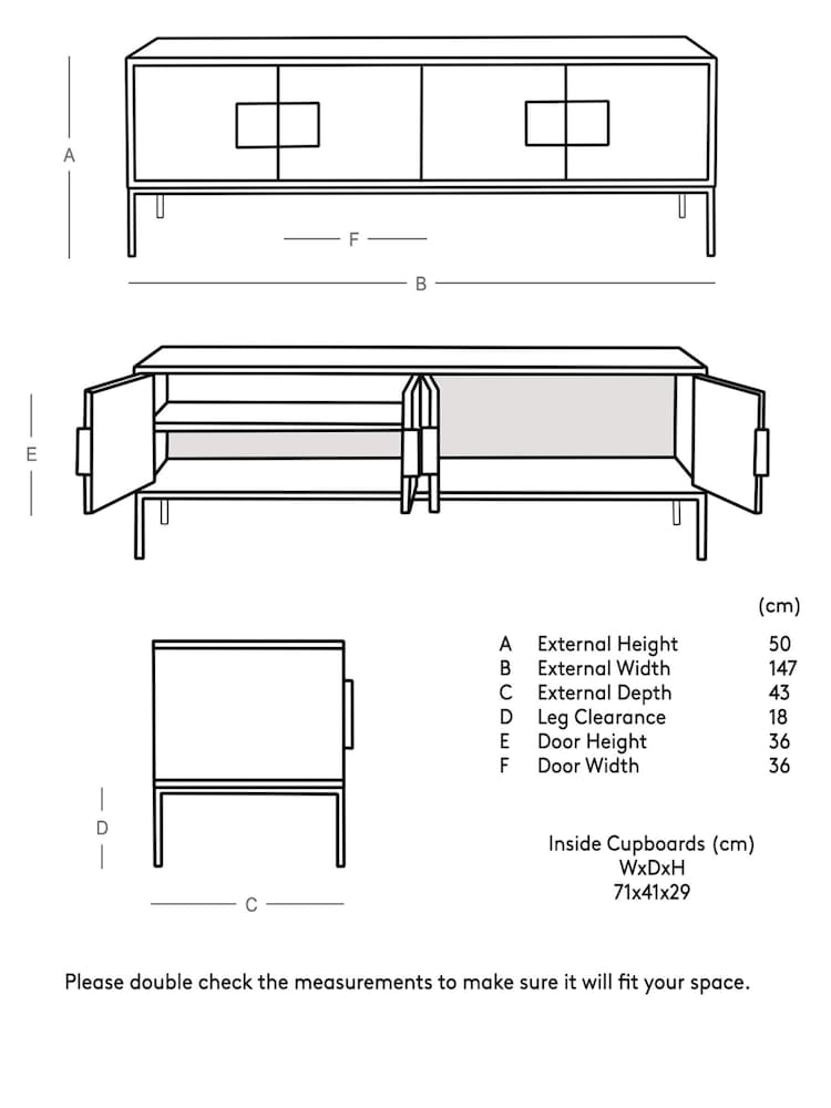 Swoon Light Brown Banner TV Unit - Image 8 of 8