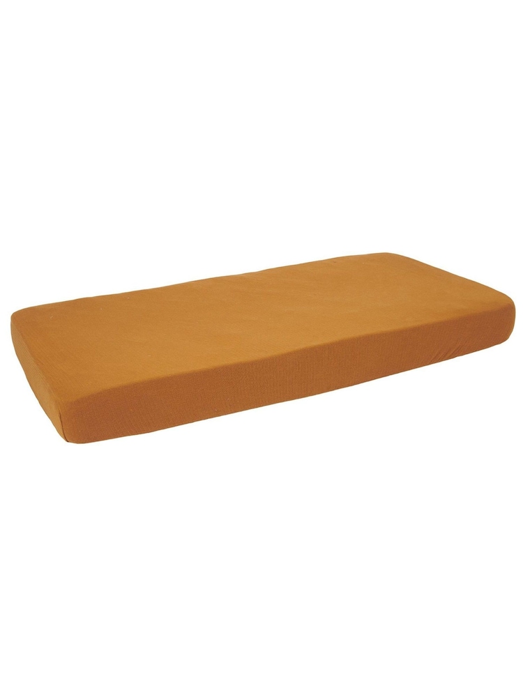 Little Dutch Yellow Fitted Pure Ochre Spice Bassinet Sheet - Image 1 of 2