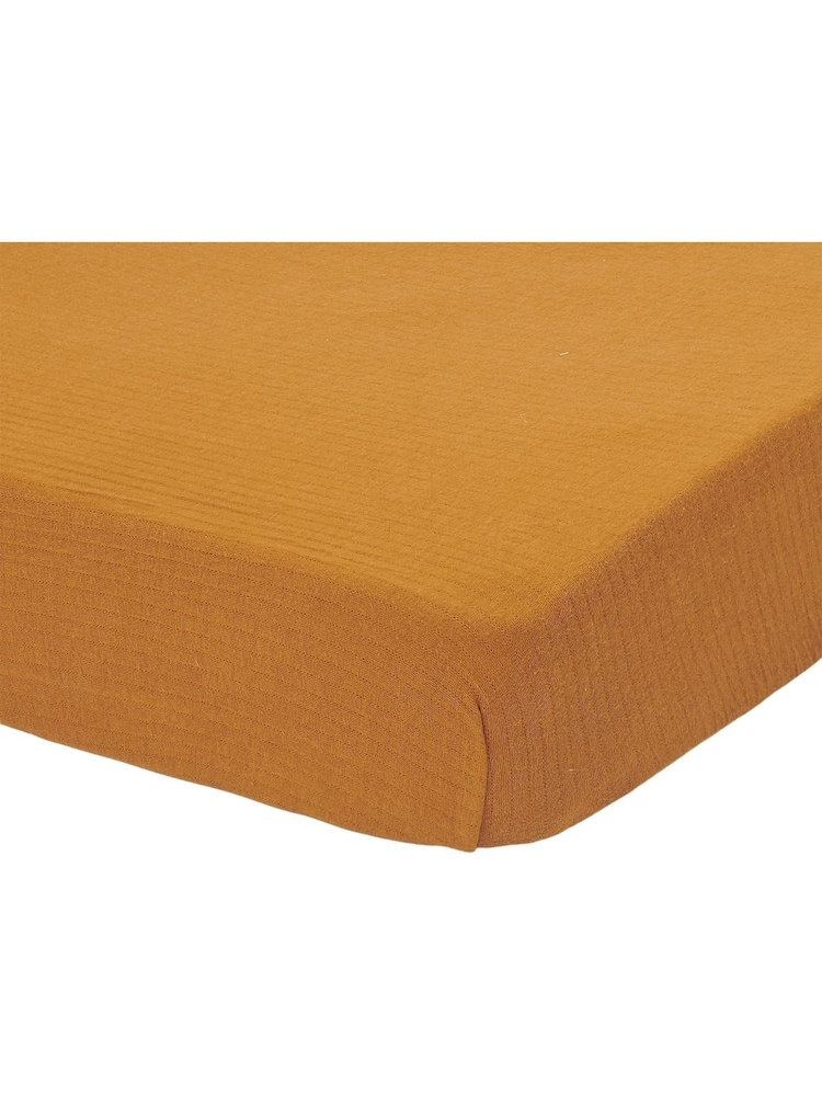 Little Dutch Yellow Fitted Pure Ochre Spice Bassinet Sheet - Image 2 of 2