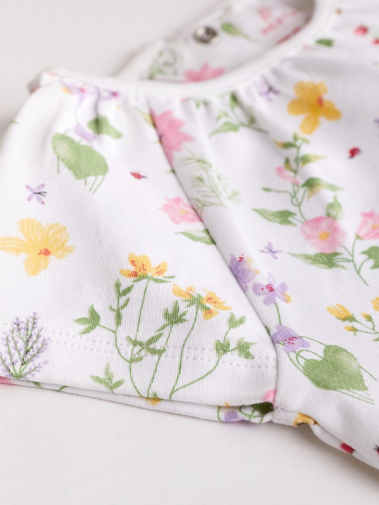 Jasnoróżowy w kwiaty - 6 Piece Baby T-Shirts And Shorts Set - Image 6 of 7