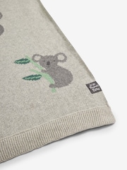 JoJo Maman Bébé Grey Koala Knit Shawl - Image 4 of 4