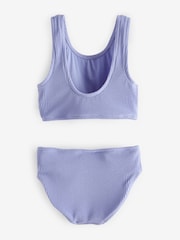 Lilac Purple Textured Bikini (3-16yrs) - Image 5 of 6