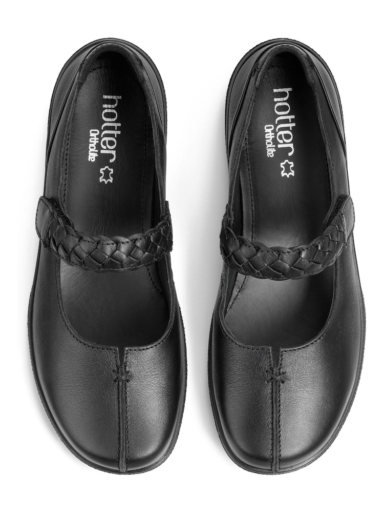 Hotter Black Shake II Touch Fastening Extra Wide Fit Shoes - Image 3 of 4