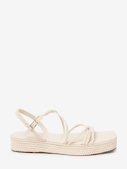 Bone Forever Comfort® Plait Detail Asymmetric Pattern Platform Sandals - Image 3 of 6