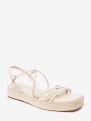 Bone Forever Comfort® Plait Detail Asymmetric Pattern Platform Sandals - Image 4 of 6
