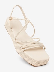 Bone Forever Comfort® Plait Detail Asymmetric Pattern Platform Sandals - Image 6 of 6