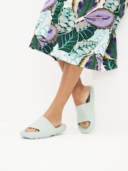 Mint Green Chunky Slider Sandals - Image 1 of 6
