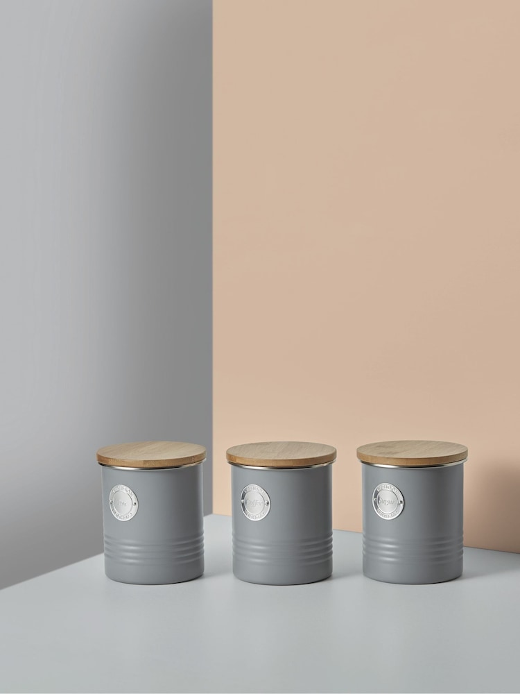 Typhoon Grey Living Tea, Coffee & Sugar Storage - Image 1 of 4