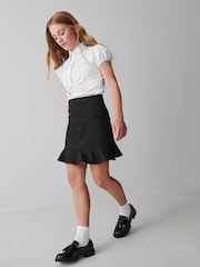Clarks Black Senior Girls School Peplum Skirt - Image 2 of 11