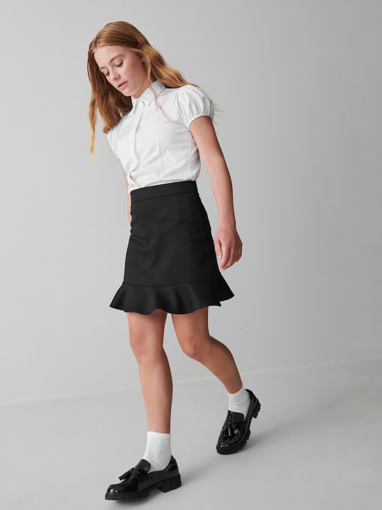 Clarks Black Senior Girls School Peplum Skirt - Image 2 of 11