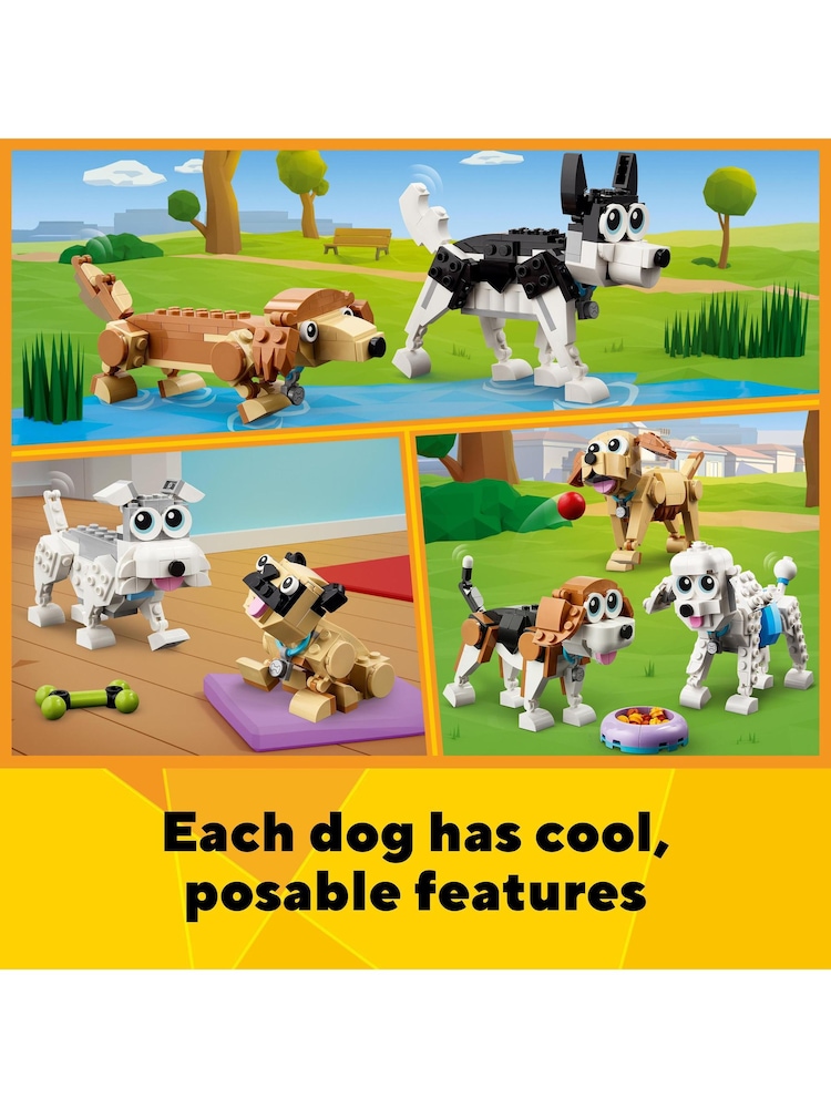 LEGO Creator 3 in 1 Adorable Dogs Animal Figures Toys 31137 - Image 5 of 8