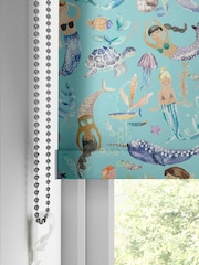 Voyage Aqua Blue Blackout Mermaids Party Made To Measure Roller Blind - Image 4 of 6