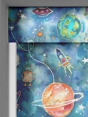 Voyage Sky Blue Blackout Out Of This World Made To Measure Roller Blind - Image 3 of 6