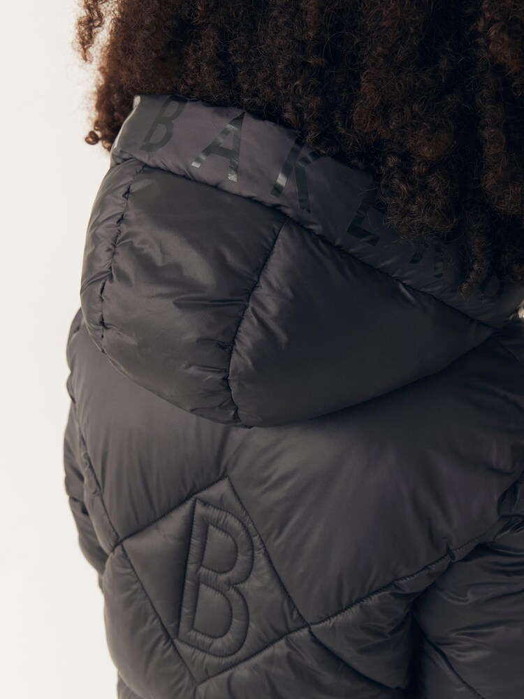 Czarny - Baker by Ted Baker Shower Resistant Chevron Padded Coat - Image 5 of 10
