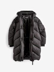 Schwarz - Baker By Ted Baker Wasserabweisender Steppmantel - Bild 7 von 10
