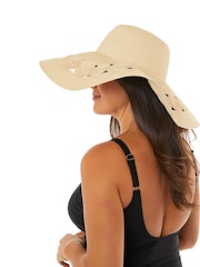 Seaspray Natural Cut-Out Detail Sun Hat - Image 2 of 3