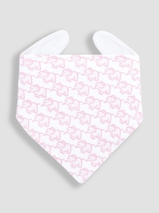 JoJo Maman Bébé Baby Pink 3-Pack Cotton Baby Dribble Bibs - Image 2 of 4