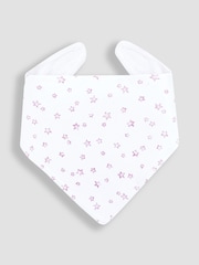 JoJo Maman Bébé Baby Pink 3-Pack Cotton Baby Dribble Bibs - Image 4 of 4