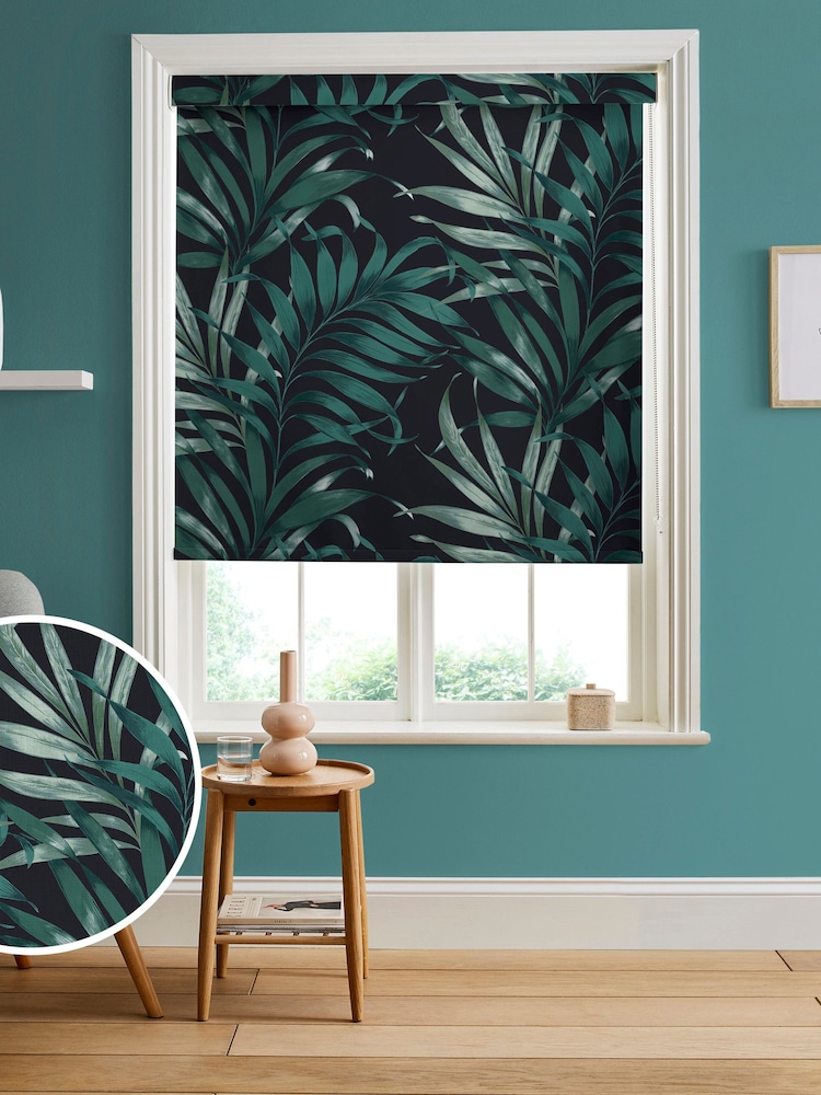 Graham & Brown Midnight Blue Yasuni Made to Measure Roller Blind - Image 1 of 6