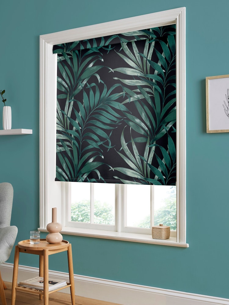 Graham & Brown Midnight Blue Yasuni Made to Measure Roller Blind - Image 2 of 6