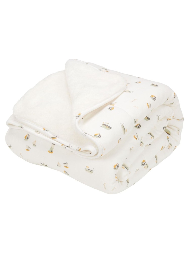 Little Dutch White Sailors Bay White Cot Blanket - Image 2 of 3