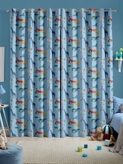 Cath Kidston Blue Kids Animals Made To Measure 100% Cotton Curtains - Image 2 of 9
