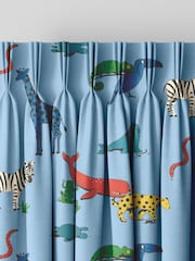 Cath Kidston Blue Kids Animals Made To Measure 100% Cotton Curtains - Image 5 of 9