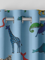 Cath Kidston Blue Kids Animals Made To Measure 100% Cotton Curtains - Image 7 of 9